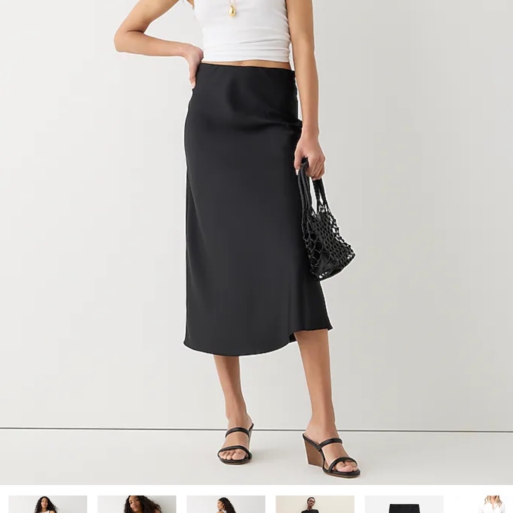MIDI satin JCrew skirt